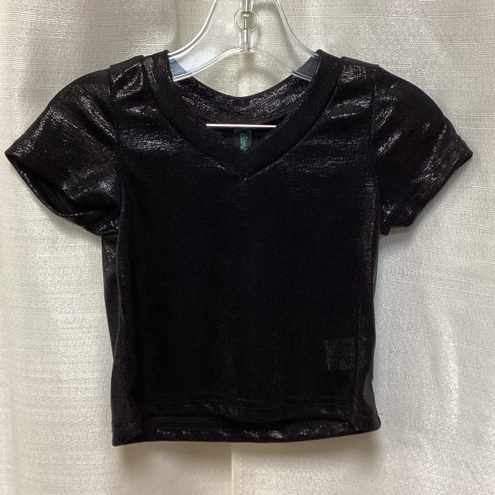 Shimmering Black Kids Short Sleeve Tee